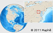 Shaded Relief Location Map of ZIP code 20132, highlighted county