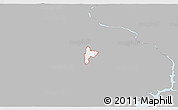 Gray 3D Map of ZIP code 20152, single color outside