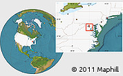 Satellite Location Map of ZIP code 20152, highlighted country, highlighted county