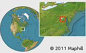 Satellite Location Map of ZIP code 20152, highlighted county