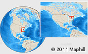 Shaded Relief Location Map of ZIP code 20152, highlighted county, highlighted state, within the entire country