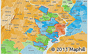 Political Shades 3D Map of ZIP codes starting with 220