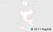 Silver Style Simple Map of ZIP codes starting with 220