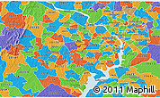 Political 3D Map of ZIP code 22032