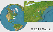 Satellite Location Map of ZIP code 22033, highlighted county
