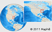 Shaded Relief Location Map of ZIP code 22033, within the entire country