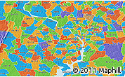 Political 3D Map of ZIP code 22046