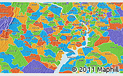 Political 3D Map of ZIP code 22152