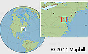 Savanna Style Location Map of ZIP code 22152