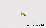 Physical 3D Map of ZIP code 22182, cropped outside