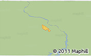 Savanna Style 3D Map of ZIP code 22182, single color outside
