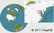 Satellite Location Map of ZIP code 22182, highlighted country, highlighted county