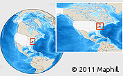 Shaded Relief Location Map of ZIP code 22182, highlighted country, highlighted state, within the entire country