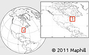 Blank Location Map of ZIP code 22204, within the entire country