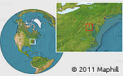 Satellite Location Map of ZIP code 22204