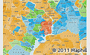 Political Shades Map of ZIP codes starting with 223