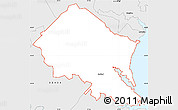 Silver Style Simple Map of ZIP code 22554
