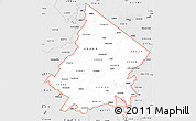 Silver Style Simple Map of ZIP codes starting with 226