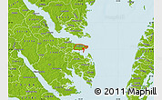 Physical Map of ZIP code 23043