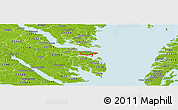 Physical Panoramic Map of ZIP code 23043