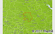 Physical Map of ZIP code 23069