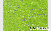Physical Map of ZIP code 23173