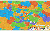 Political 3D Map of ZIP code 23225