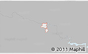 Gray 3D Map of ZIP code 23235, single color outside