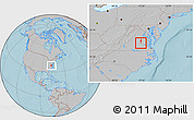 Gray Location Map of ZIP code 23235, hill shading