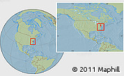 Savanna Style Location Map of ZIP code 23235, within the entire country, hill shading