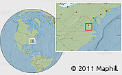 Savanna Style Location Map of ZIP code 23235, highlighted county, hill shading