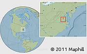 Savanna Style Location Map of ZIP code 23235, hill shading