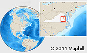 Shaded Relief Location Map of ZIP code 23235, highlighted state