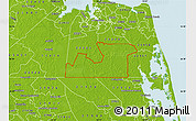 Physical Map of ZIP code 23322