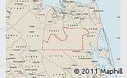 Shaded Relief Map of ZIP code 23322