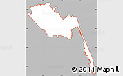 Gray Simple Map of ZIP code 23456, cropped outside