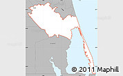 Gray Simple Map of ZIP code 23456