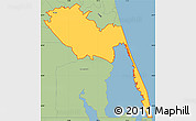 Savanna Style Simple Map of ZIP code 23456