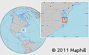 Gray Location Map of ZIP code 23463