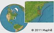 Satellite Location Map of ZIP code 23463