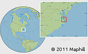 Savanna Style Location Map of ZIP code 23463