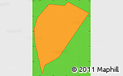 Political Simple Map of ZIP code 23463