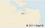 Classic Style 3D Map of ZIP code 23701, single color outside