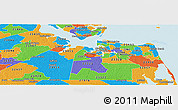 Political Panoramic Map of ZIP code 23701