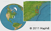 Satellite Location Map of ZIP code 23708
