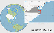 Savanna Style Location Map of ZIP code 23708, highlighted country, highlighted state