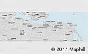 Silver Style Panoramic Map of ZIP code 23708