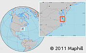 Gray Location Map of ZIP code 23709
