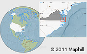 Savanna Style Location Map of ZIP code 23709, highlighted country, highlighted state, hill shading