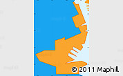 Political Simple Map of ZIP code 23709